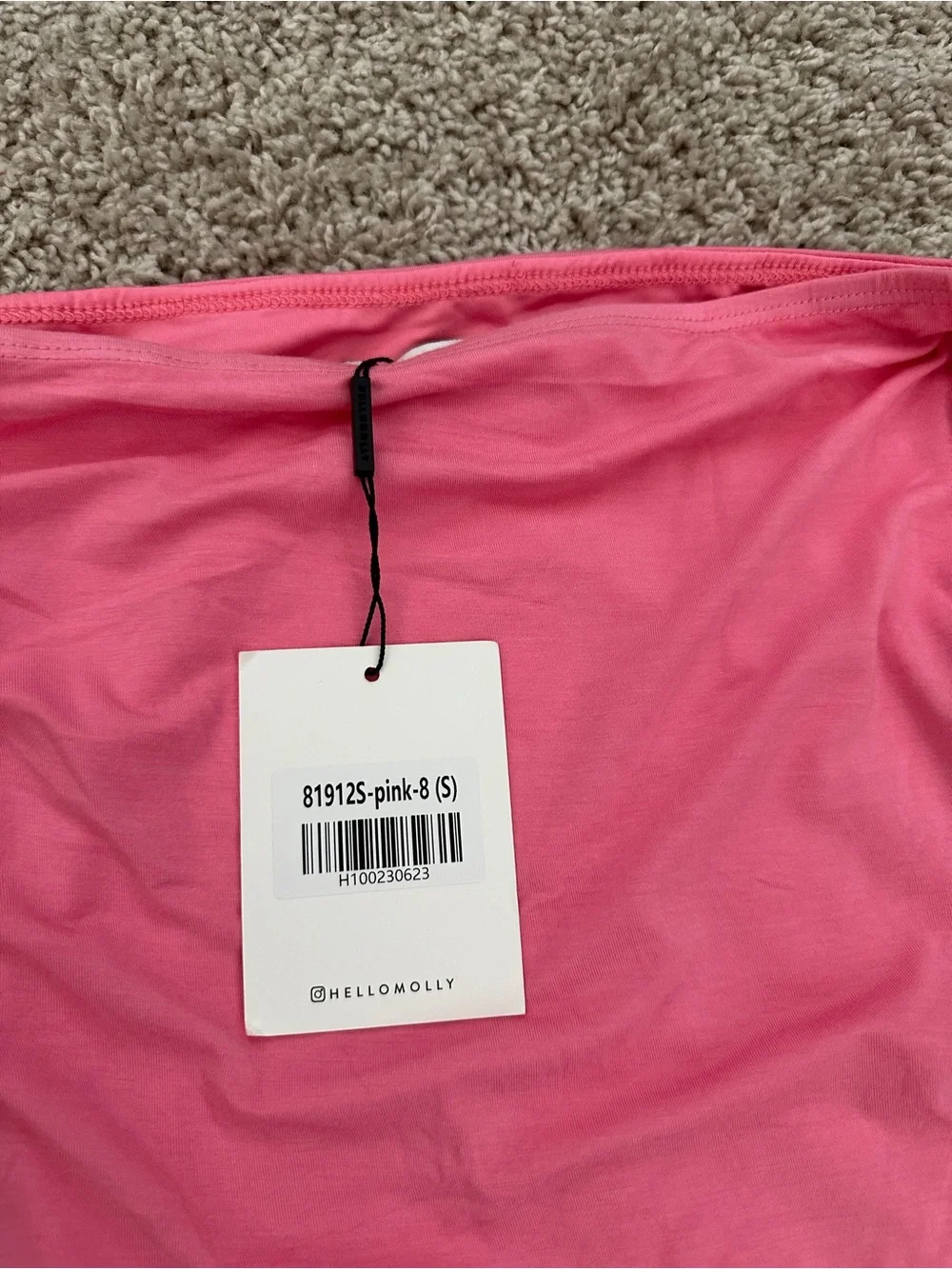NWT Hello Molly Pink Ruched Tube Maxi Skirt Size S